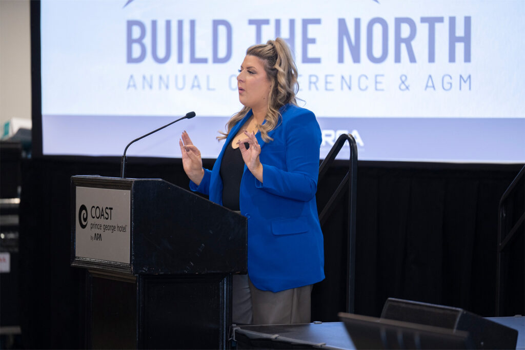 A speaker at Building the North Conference