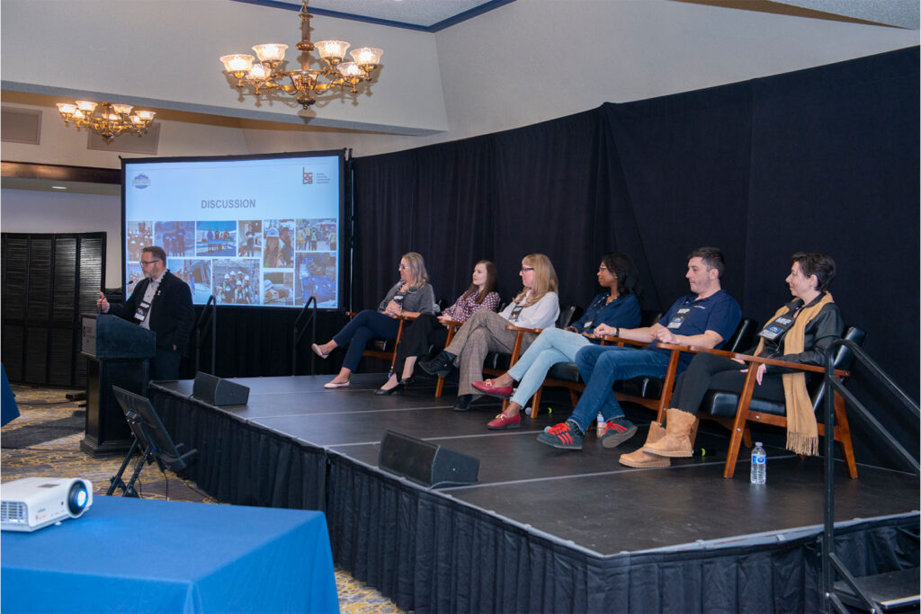 A group of keynote speakers at Building the North Conference